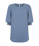 Lola 3/4 Sleeve Shirred Cuff Top