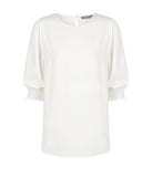 Lola 3/4 Sleeve Shirred Cuff Top