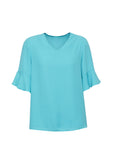 Aria Womens Fluted Blouse