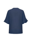 Aria Womens Fluted Blouse